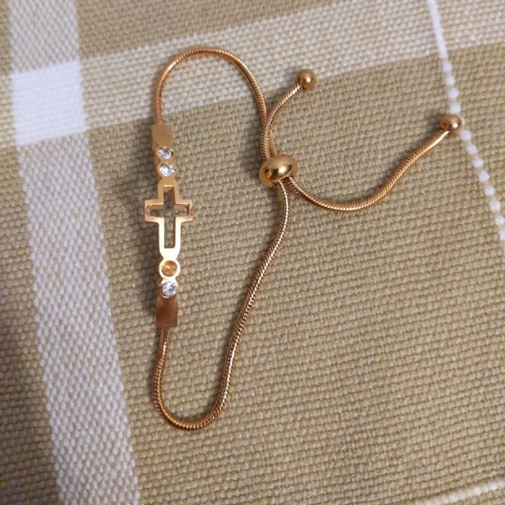 Cross Gold Color Adjustable bracelet